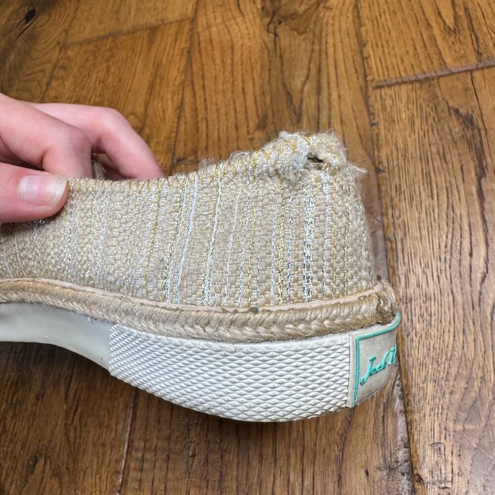 Jack Rogers Tucker Gold Tan Slip On Sneaker Shoe Espadrille Women's Size 6 - Picture 7 of 7